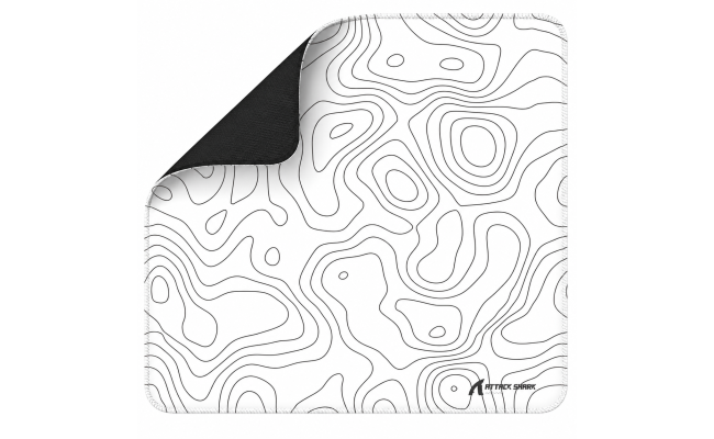ATTACK SHARK CM02 eSport Gaming Mousepad White Contour 450 × 400 × 4 mm